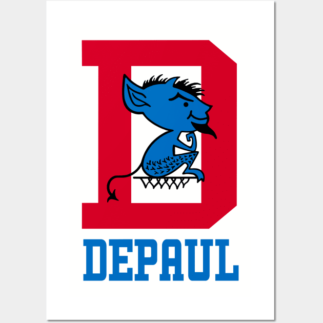 Classic DePaul design with mascot and traditional D Wall Art by MalmoDesigns